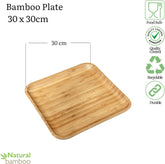 Wilmax Bambus-Servierplatte, 30,5 x 30,5 cm, WL-771025/A